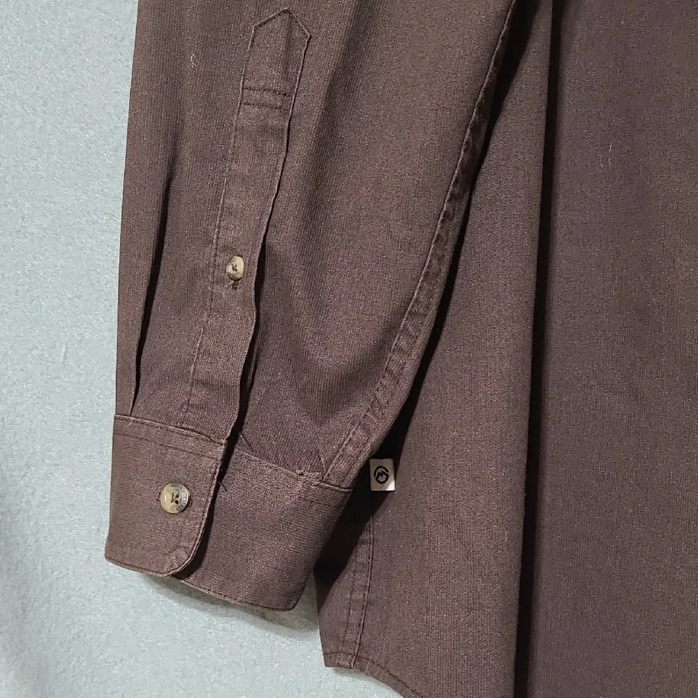 MAGELLAN Men's Dark Brown Long‎ Sleeve Button Up Shirt - Size 2XL